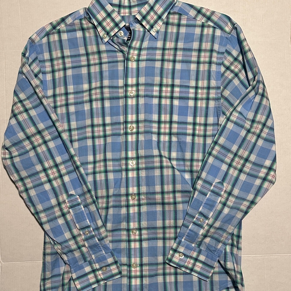 Men's Blue Vineyard Vines Plaid Shirt